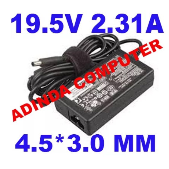 Adaptor Charger Original DELL Inspiron 19.5V 2.31A 4.5x3.0 MM