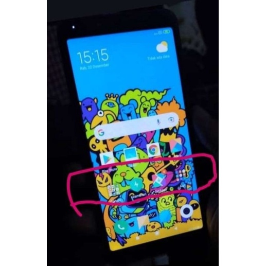 redmi 6a 2/16 minus retak horizontal satu helai