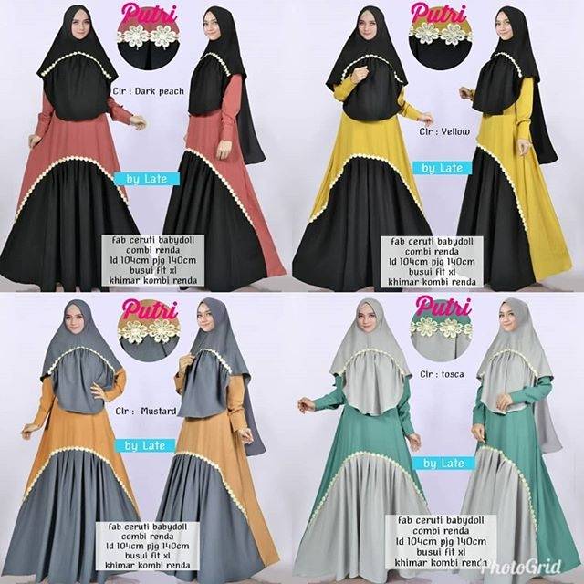 Putri Gamis Syari Ceruty Renda