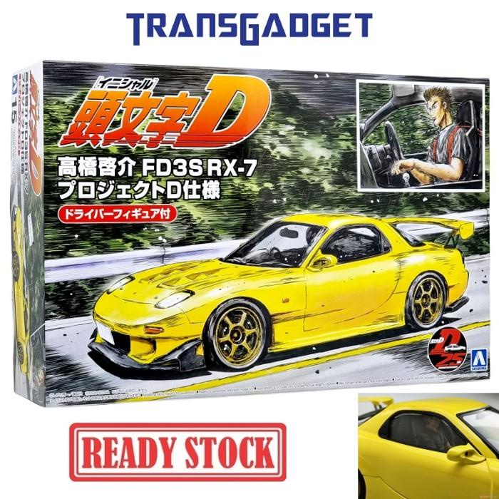 AOSHIMA Initial D Keisuke Takahashi - FD3S RX-7 with Figure 1/24 Plamo