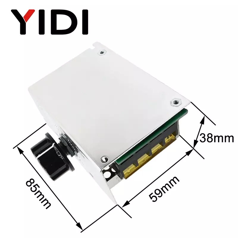 Dimmer AC 220 Volt 4000Watt + Casing Aluminium. Pengatur Kecepatan Motor