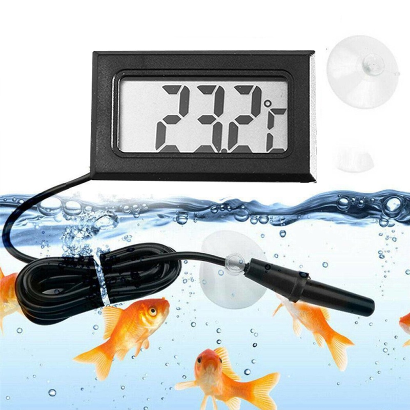 ★Dengan Probe★ Termometer Akuarium Digital/LCD Aquarium Thermometer/Mini Termometer Akuarium Digital/Termometer LCD Digital