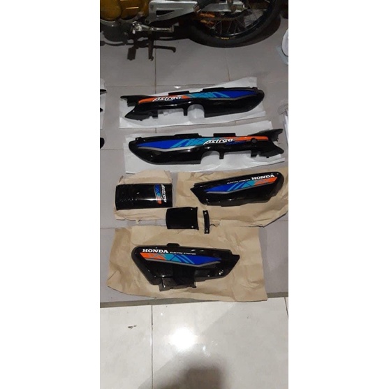 Cover Body honda Astrea Grand Bodi Grand Body honda grand sabit / Body Legenda list biru oren le