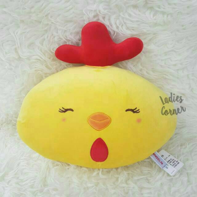 SMILING CHICKEN  PLUSH PILLOW TOY BONEKA LEMBUT CHICKEN  