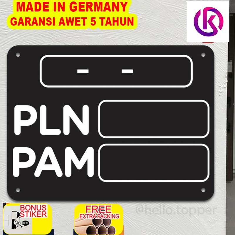 

Promo Papan Akrilik PLN Timbul | Plat Papan Pencatat PLN Acrylic 30x40