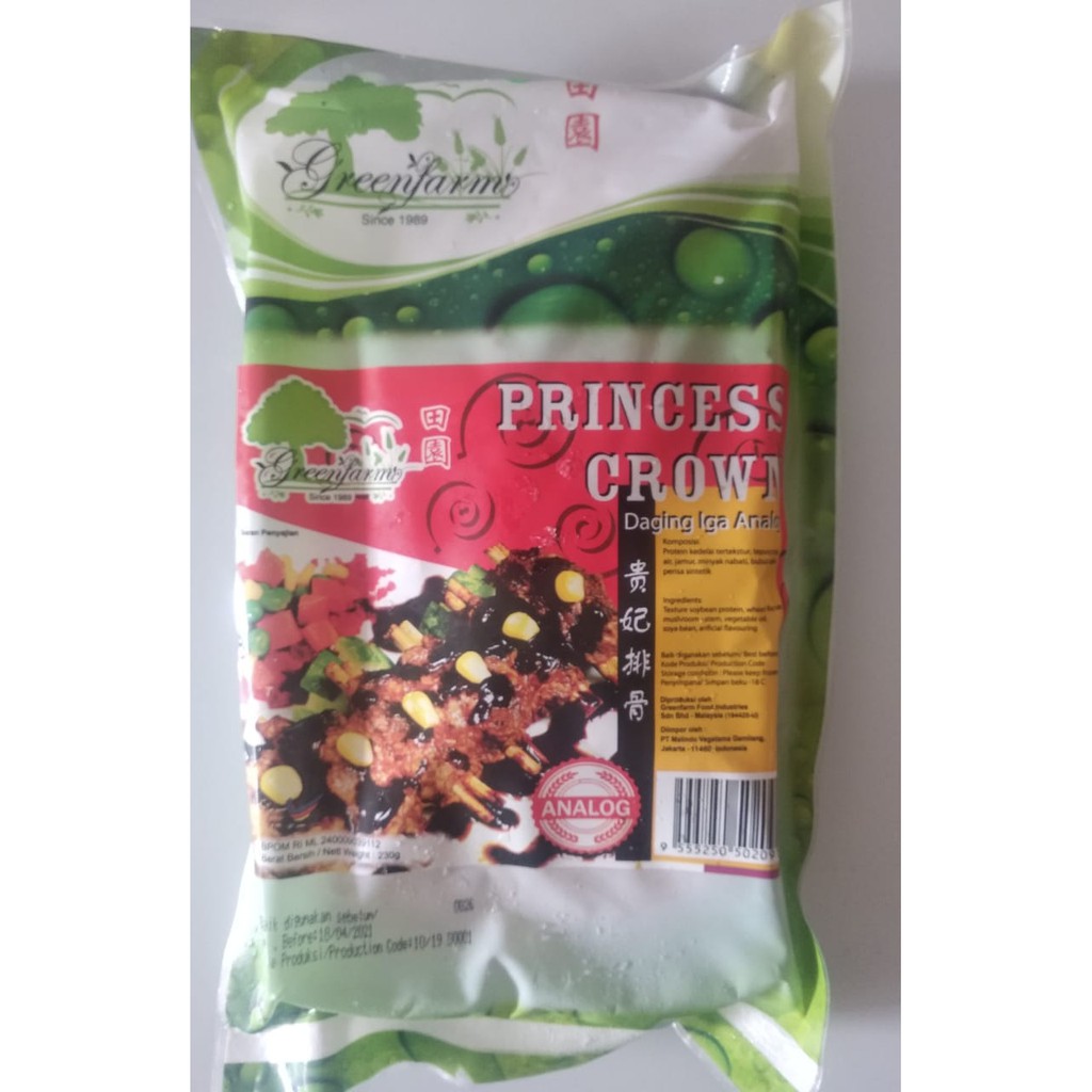 

Greenfarm Princess Crown / Tulang Iga Vegetarian / Pai Kut 230gr