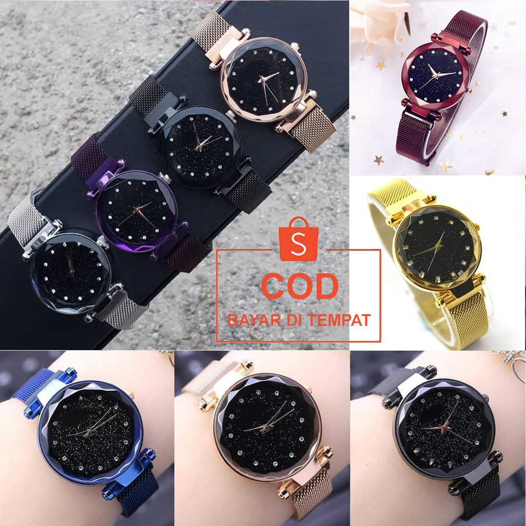 ✅COD Jam Tangan Rantai Magnet Analog Watch Aksesoris Fashion Wanita Cewek Anti Air Murah Couple Original