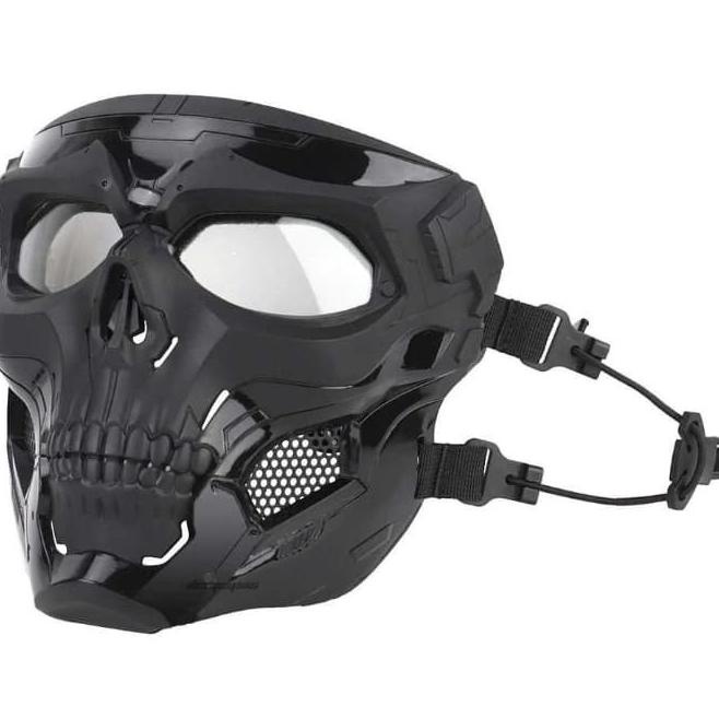 READY STOK  Masker Skull Airsoft Gun Topeng Full Face WGG Watergell Gun Nerf