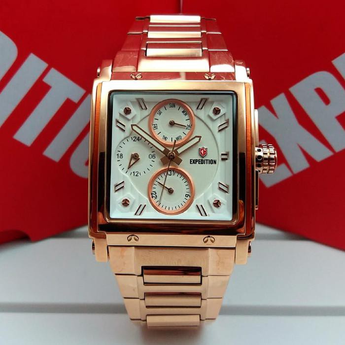 Jam Tangan Expedition Exp 6731 Wanita Full Rose Gold Original Promo