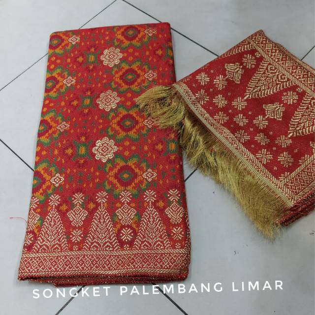 Kain songket Palembang Limar / Kain tenun semi Palembang limar