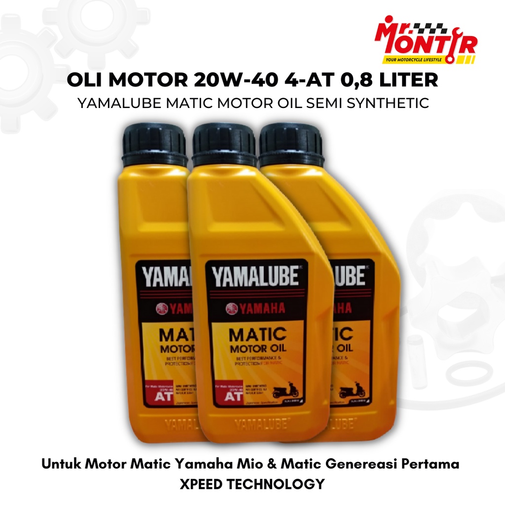 OLI MOTOR MATIC 4 TAK YAMALUBE MATIC 20W-40 0,8 LITER OLI MIO/MATIC GENERASI PERTAMA