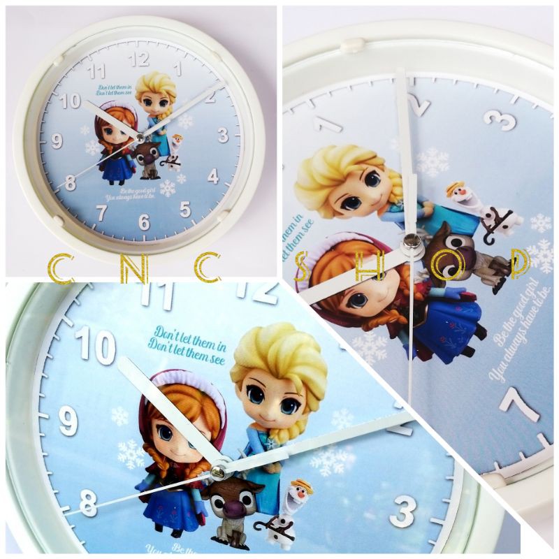 Jam Dinding / Jam Meja Frozen ukuran 20cm Lucu Bagus Murah Dekorasi Kamar Anak