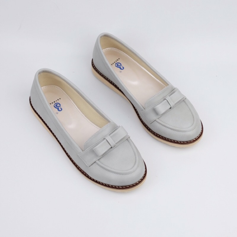 [SIAP KIRIM] BRShoes3 Abu Sepatu Kerja Casual Flat Wanita