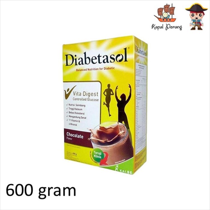 

101bfbb Diabetasol Chocolate Susu Formula 600 G Xa201As