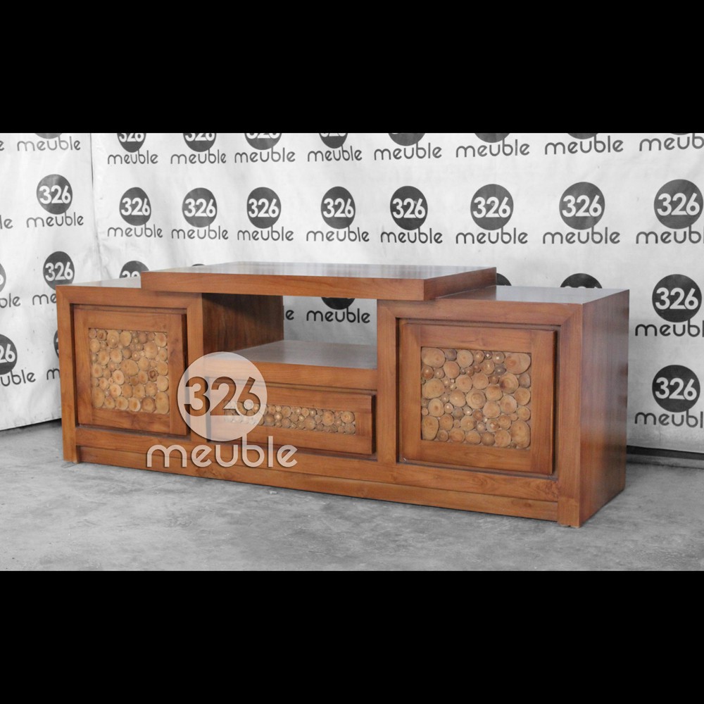 Meja TV Minimalis Jati Mebel Jepara - Bufet Pendek -Bufet TV Minimalis