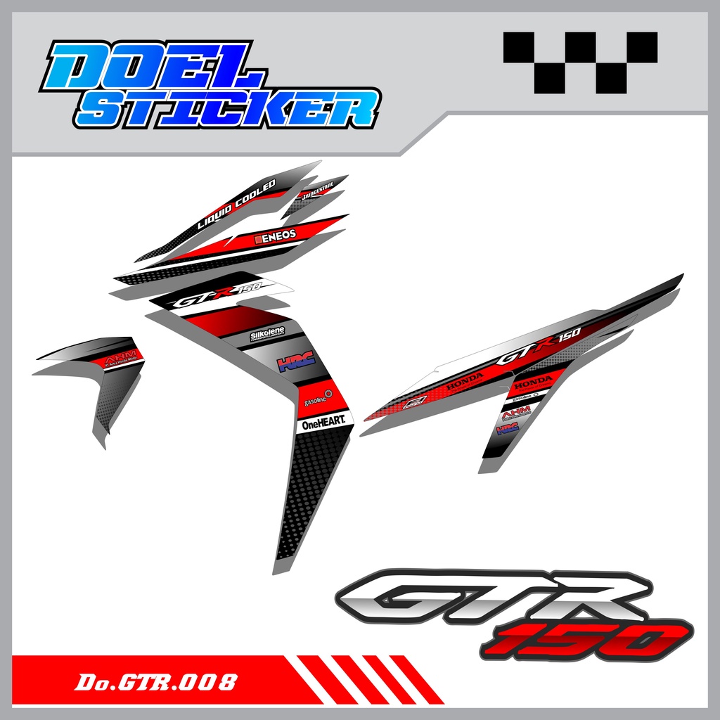 STICKER STRIPING GTR 150 - STICKER STRIPING LIST VARIASI HOLOGRAM , CROME GTR 150 DOEL 008