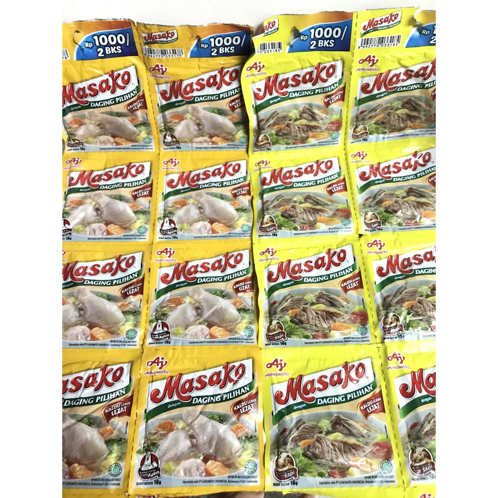 

Masako Penyedap 11gr Sachet Rp500 (1 lusin)