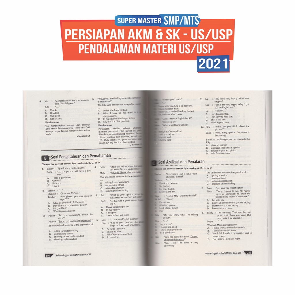 Buku Akm : Super Master Pelajaran - Super Master Pendidikan -Akm & Sk Us & Usp Smp Kelas VII VIII IX-3