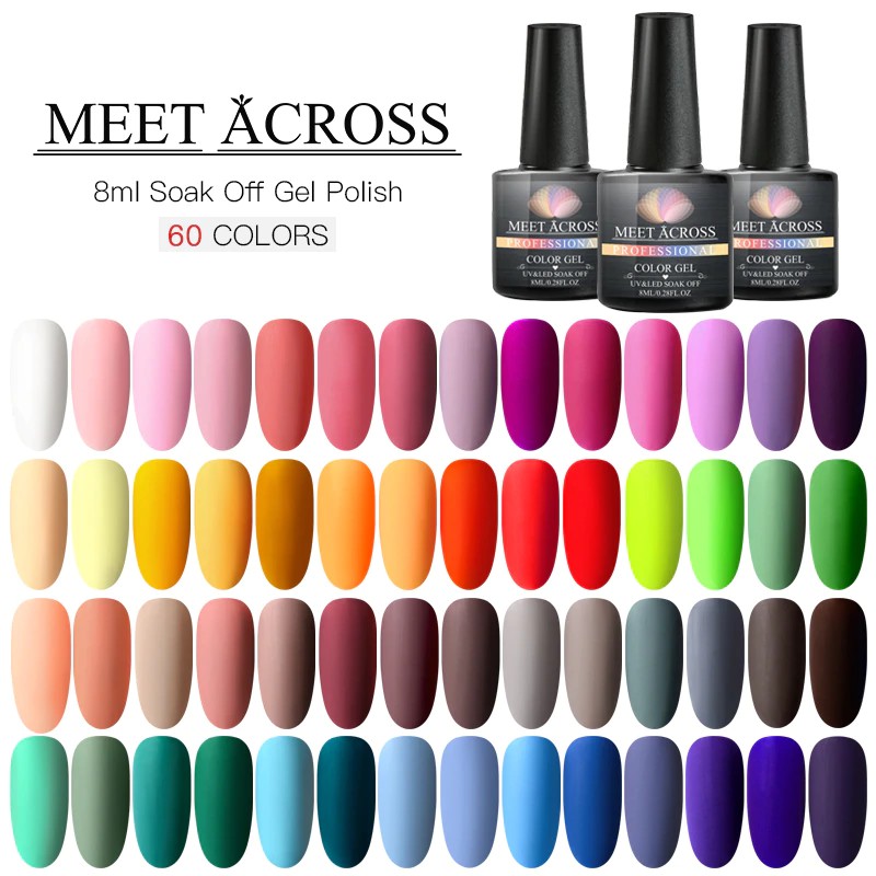 Meet Across Matte Uv Gel Nail Polish Semi Permanent Soak Off Nail Art Gel Varnish Lacquer Shopee Indonesia