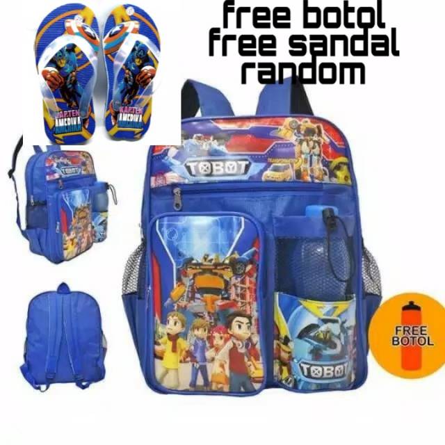 Tas tobot botol free sandal