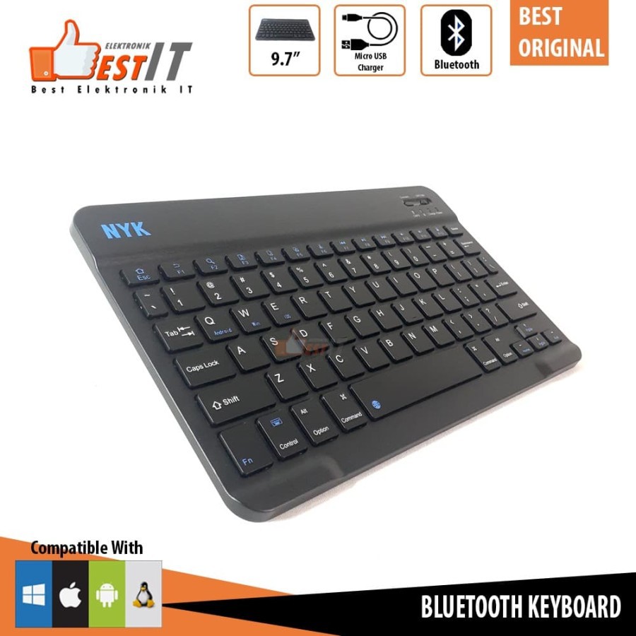 Mini Wireless Bluetooth Keyboard Slim NYK BT-90 Keyboard Bluetooth