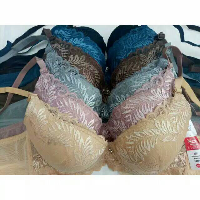Bra Elena / Bh Elena model berkawat, busa tipis dan kait 3 merek Elena 24005