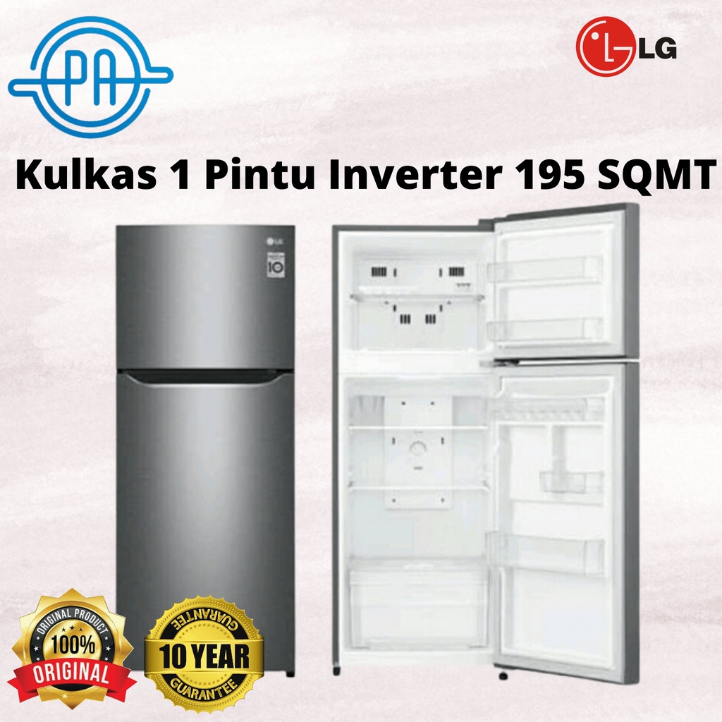 LEMARI ES KULKAS LG INVERTER 195SQMT / KULKAS 2 PINTU LG INVERTER khusus bdg