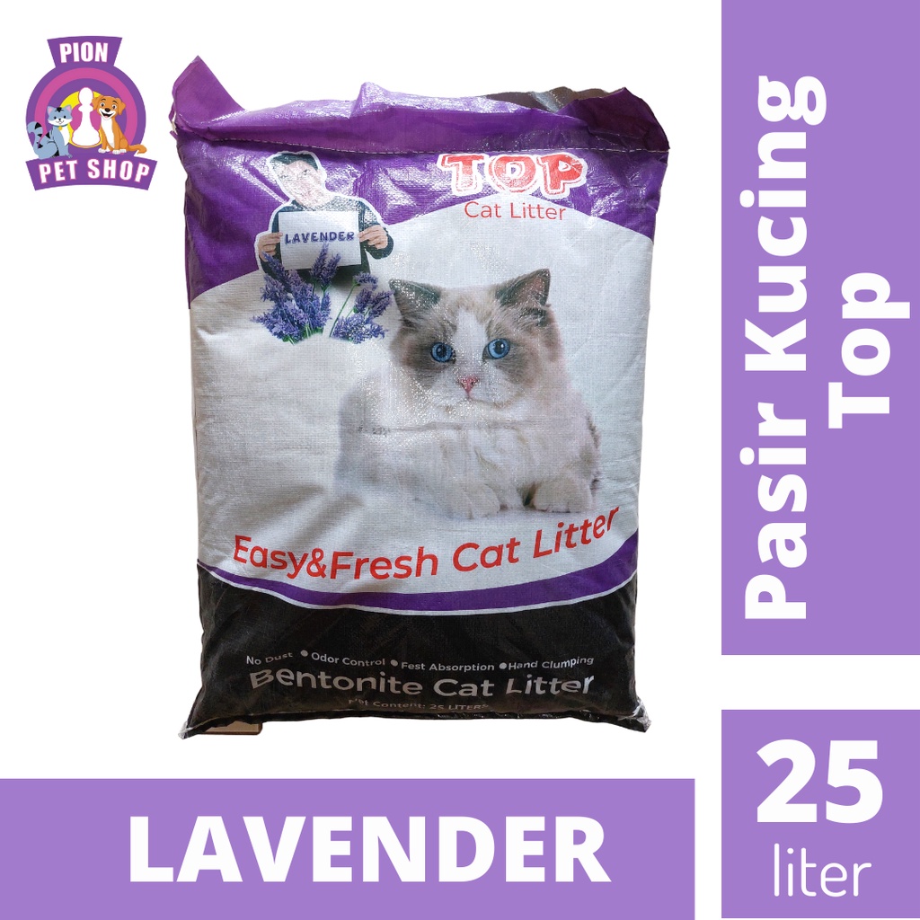 Pasir Gumpal Wangi Bentonite - Top Cat Litter 25 liter - Pasir Merk Top