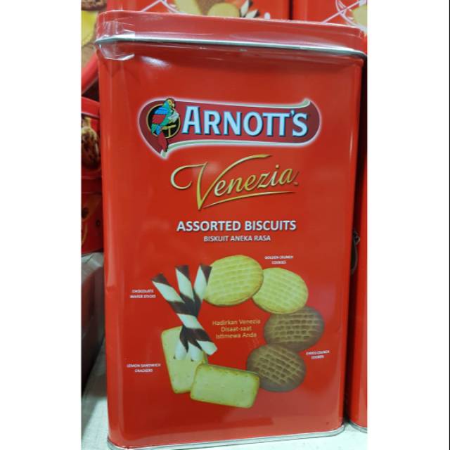 Arnotts Venezia Assorted Tin 565gr Biskuit Venezia Kaleng Biskuit Enak Murah Biskuit Grosir Shopee Indonesia