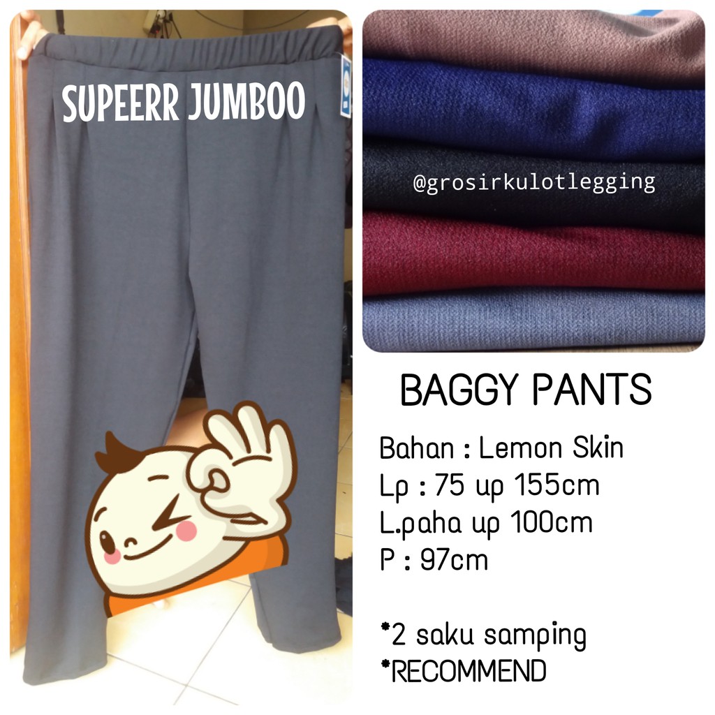  Baggy  Pants  Lemon Skin Super Jumbo Shopee Indonesia