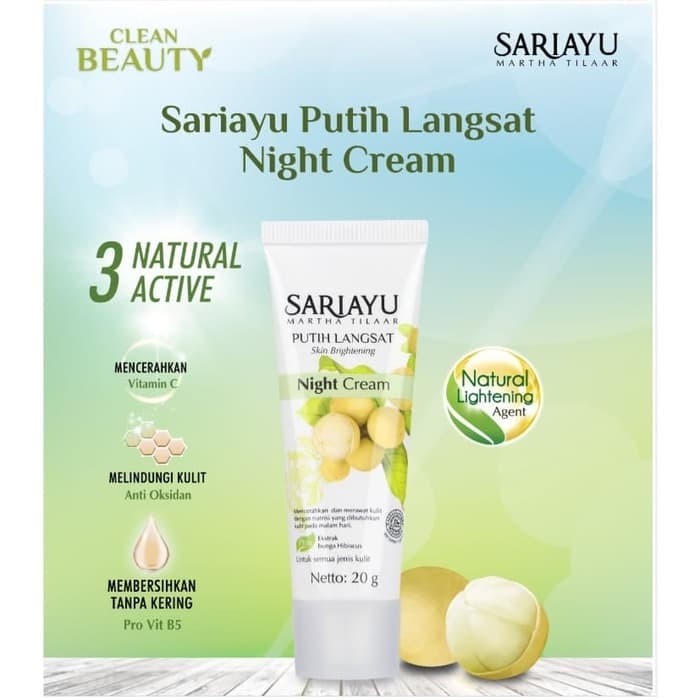 Sariayu Putih Langsat Night Cream 20gr