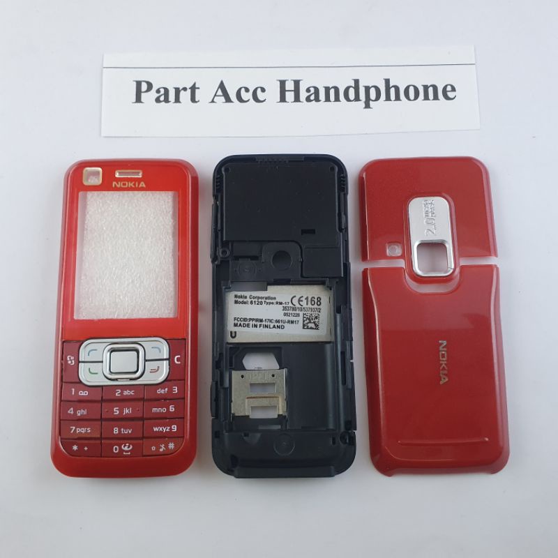 casing nokia 6120 6120c tulang hitam fullset