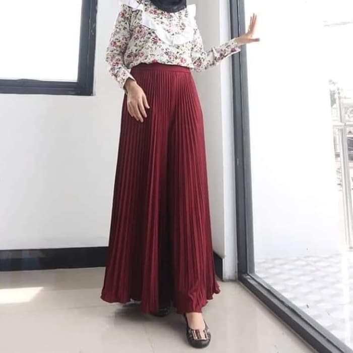 KULOT PLISKET PREMIUM JUMBO PLEATED/ CELANA KULOT/ PLISKET / SKIRT