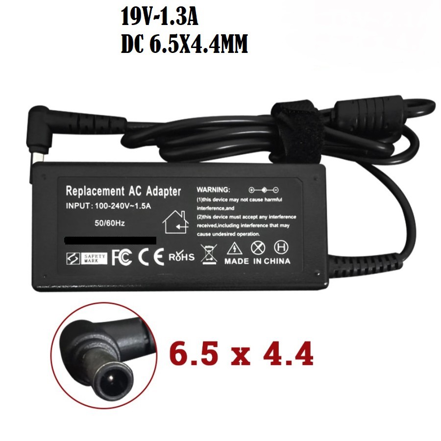 Adaptor Lcd monitor 19v 1.3a Dc 6.5x4.4mm pin for samsung lg 1899 - adapter charger led jack jarum