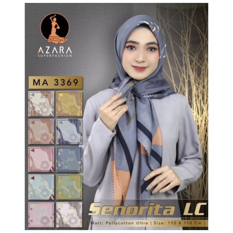 MURAH Jilbab Hijab Motif Segiempat Hijab Voal Lasercut Azahra oleh-oleh haji umroh