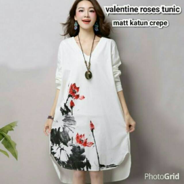 Long tunik murah/jual atasan wanita warna putih/jual simple blouse