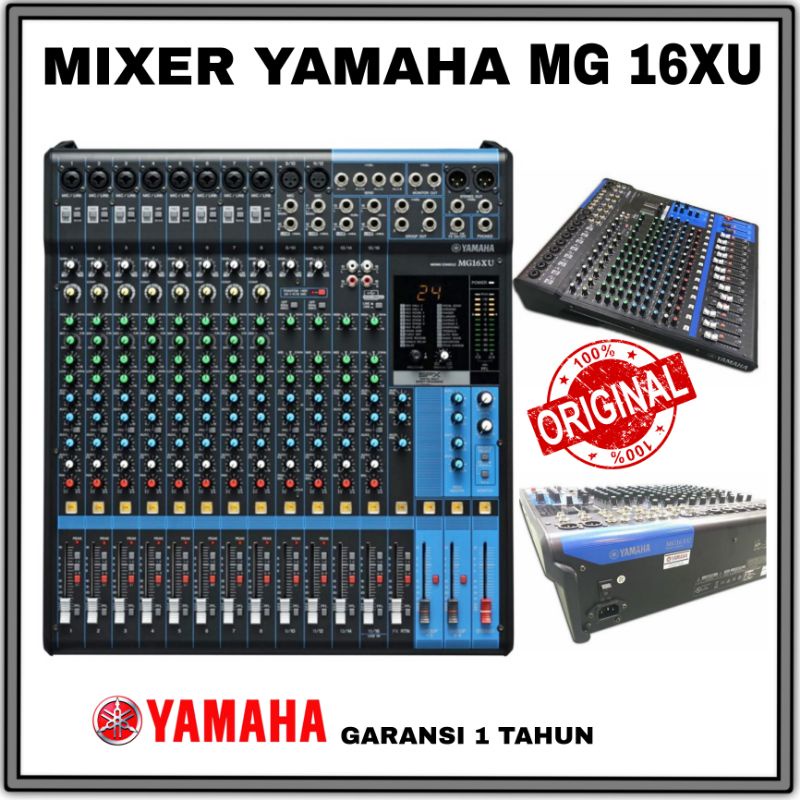 MIXER YAMAHA MG 16 XU ORIGINAL GARANSI RESMI/MIXER AUDIO YAMAHA 16 CHANEL