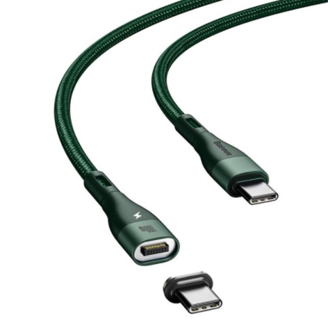 Baseus Kabel Charger Magnetic USB Type C 100W 1.5 Meter - CATXC-Q06 - Green