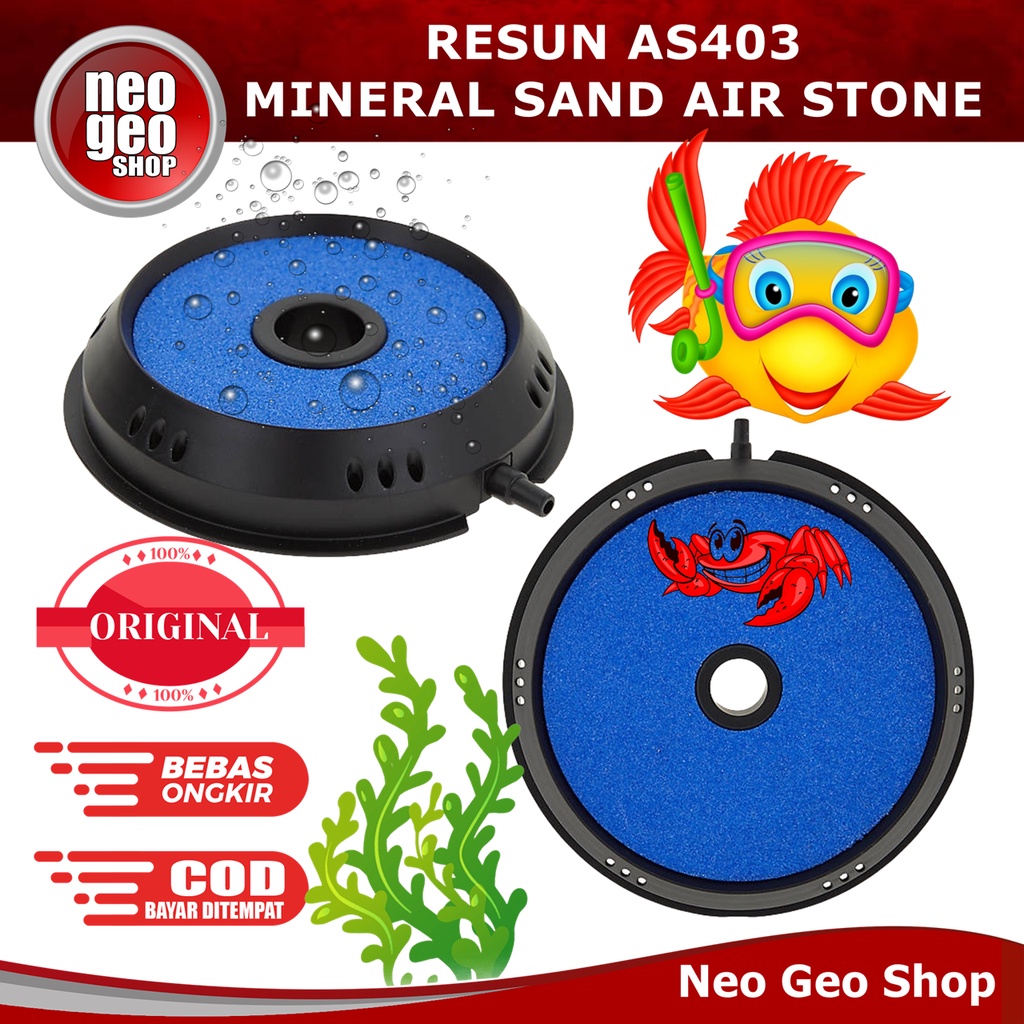 RESUN AS 403 AS403 BATU AERATOR BULAT AIRSTONE AIR STONE ROUND DONAT