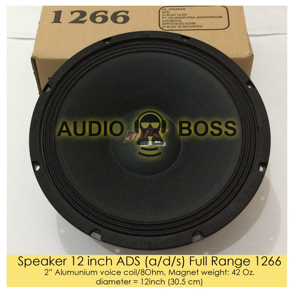 Speaker ADS 12 Inch Full Range 1266 - Speaker ADS 12 Inch Full Range 1266 ADS 1266
