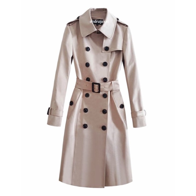 women's coat wanita kancing dua baris /Trench Coat wanita terbaru size s_xxxxl