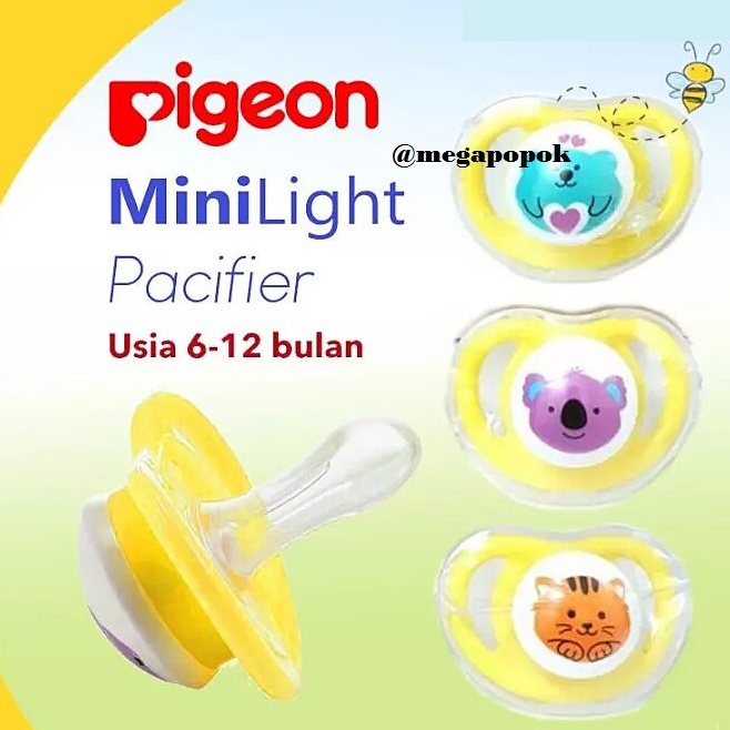 Pigeon Silicone Empeng Pacifier Mini Light/megapopok