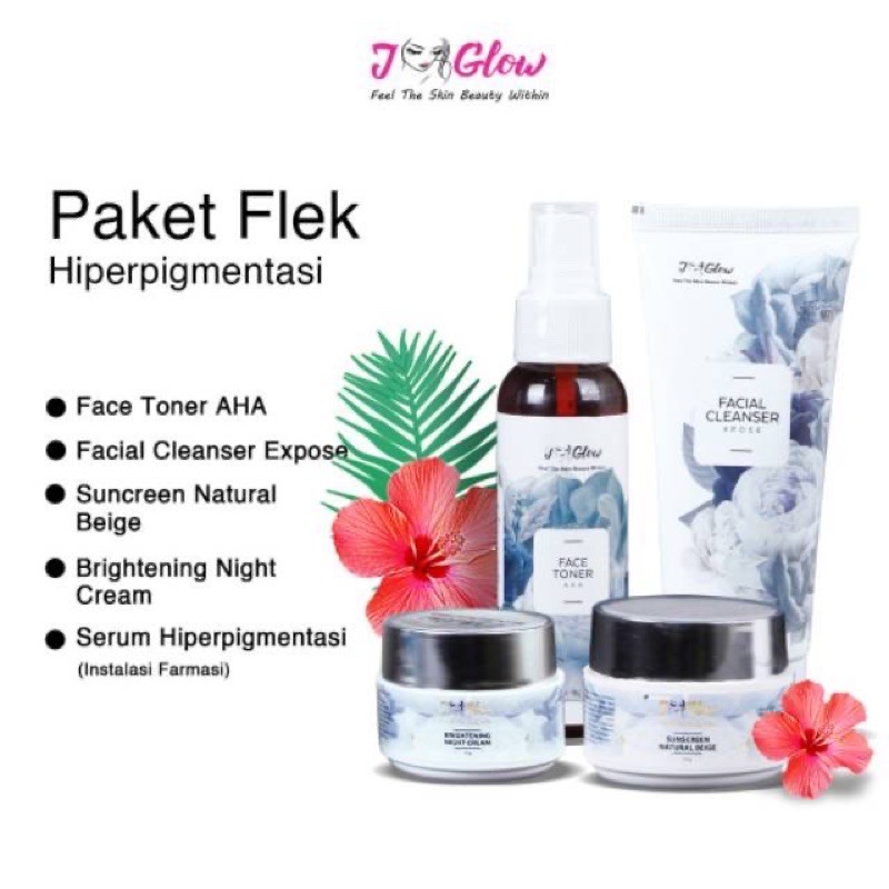 JGLOW PAKET HYPERPIGMENTASI (SERUM PREMIUM MELASMA)/ JGLOW ORIGINAL / JGLOW SKINCARE BPOM