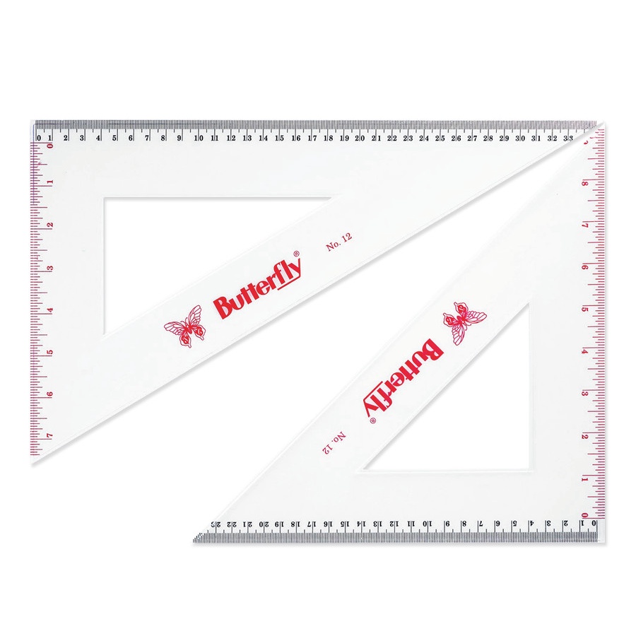 

set penggaris segitiga butterfly no. 12 BT no.12