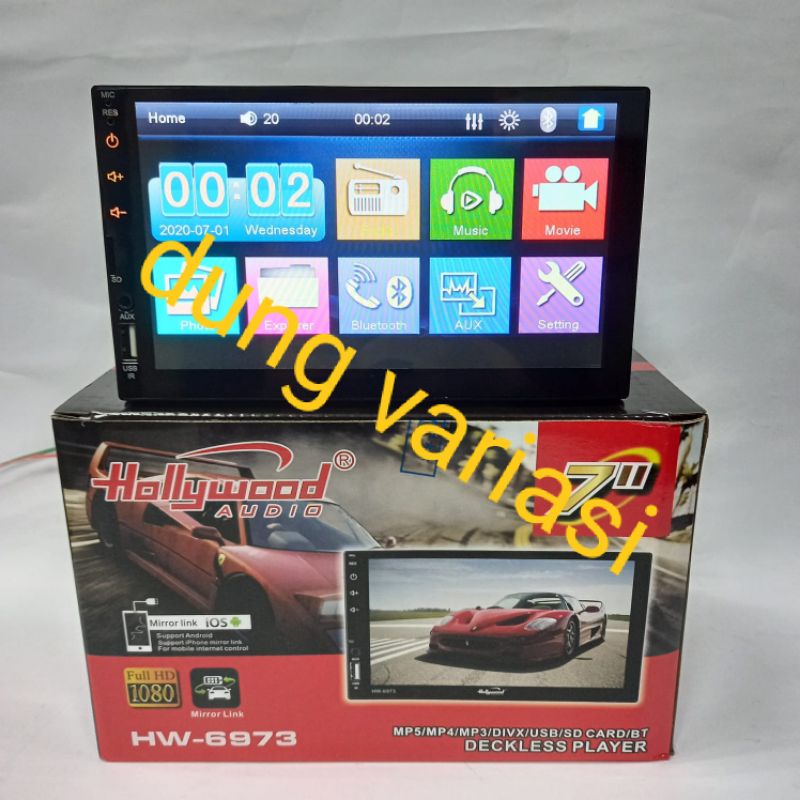 deckless hollywood mp5 head unit double din hollywood 6973 universal