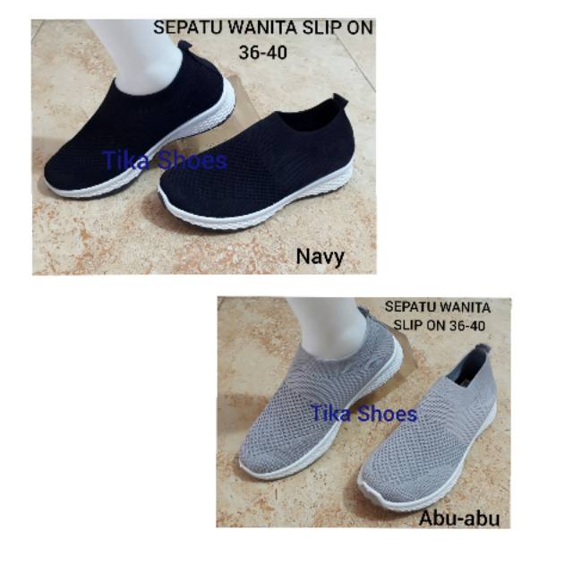SEPATU WANITA SNEAKERS SLIP ON