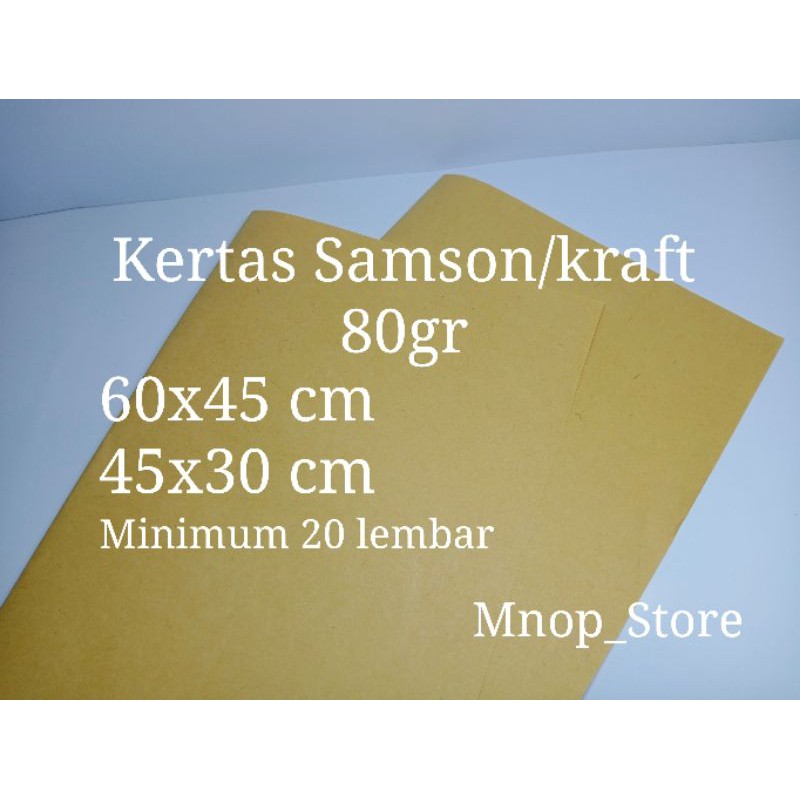 

Kertas Samson/Kraft 80gr/kertas coklat/kertas kopi