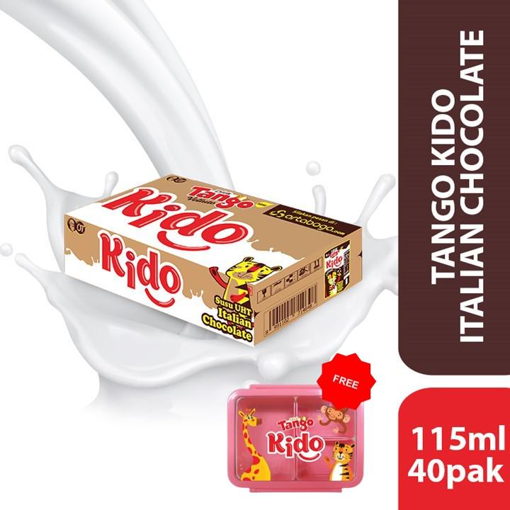 

Susu Tango Kido Italian Chocolate 115 Ml X 40 Pcs (1 Karton) Free Kido Lunch Box