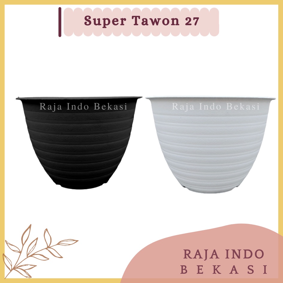 SEKARGANES Pot Super Tawon 27 Cm Hitam By Garden Of Love Pot 27CM Pot Tawon Madu Jet Gusi 30 32CM