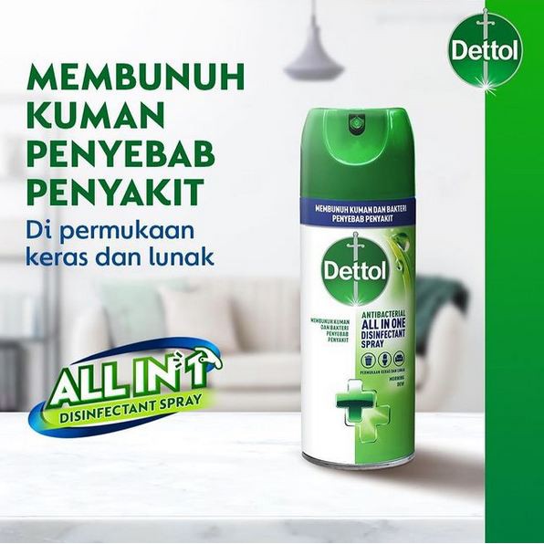 ORIGINAL Dettol Disinfectant Spray 450ml / Dettol Desinfektan Spray / HELLOMARTID